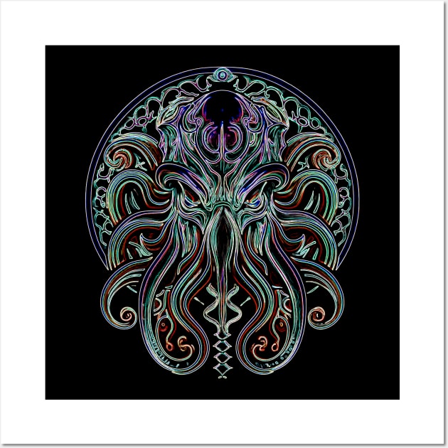 The Great Old One, Cthulhu - Neon #1 Wall Art by InfinityTone